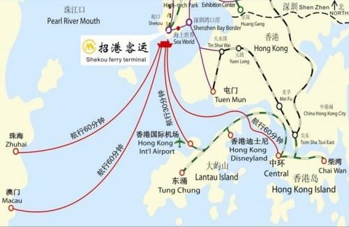 карта на shekou ферибот терминал