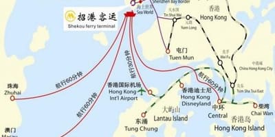 Карта на shekou ферибот терминал